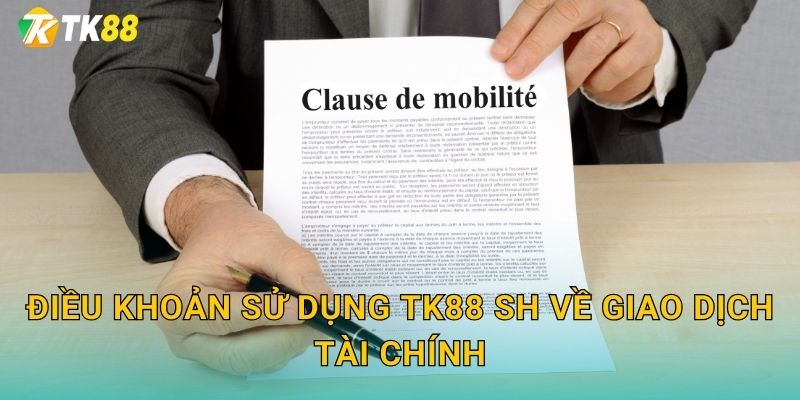 Điều khoản sử dụng tk88 sh về giao dịch tài chính