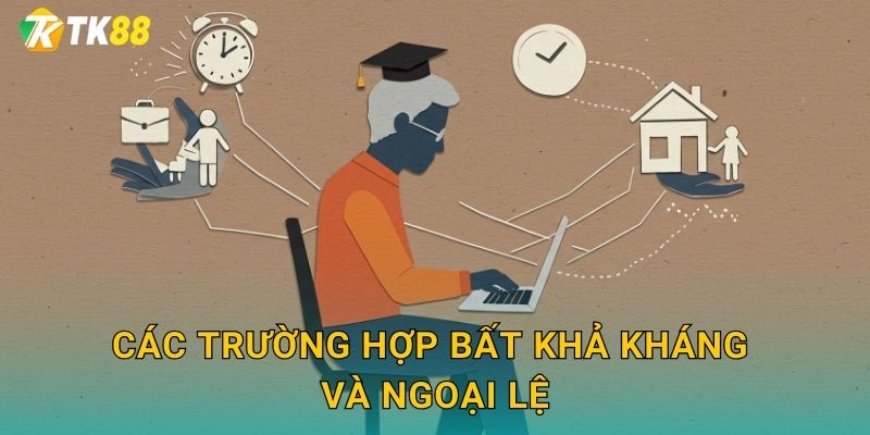 Điều Khoản Miễn Trừ Trách Nhiệm Pháp Lý Tk88 sh 2 Các trường hợp bất khả kháng và ngoại lệ
